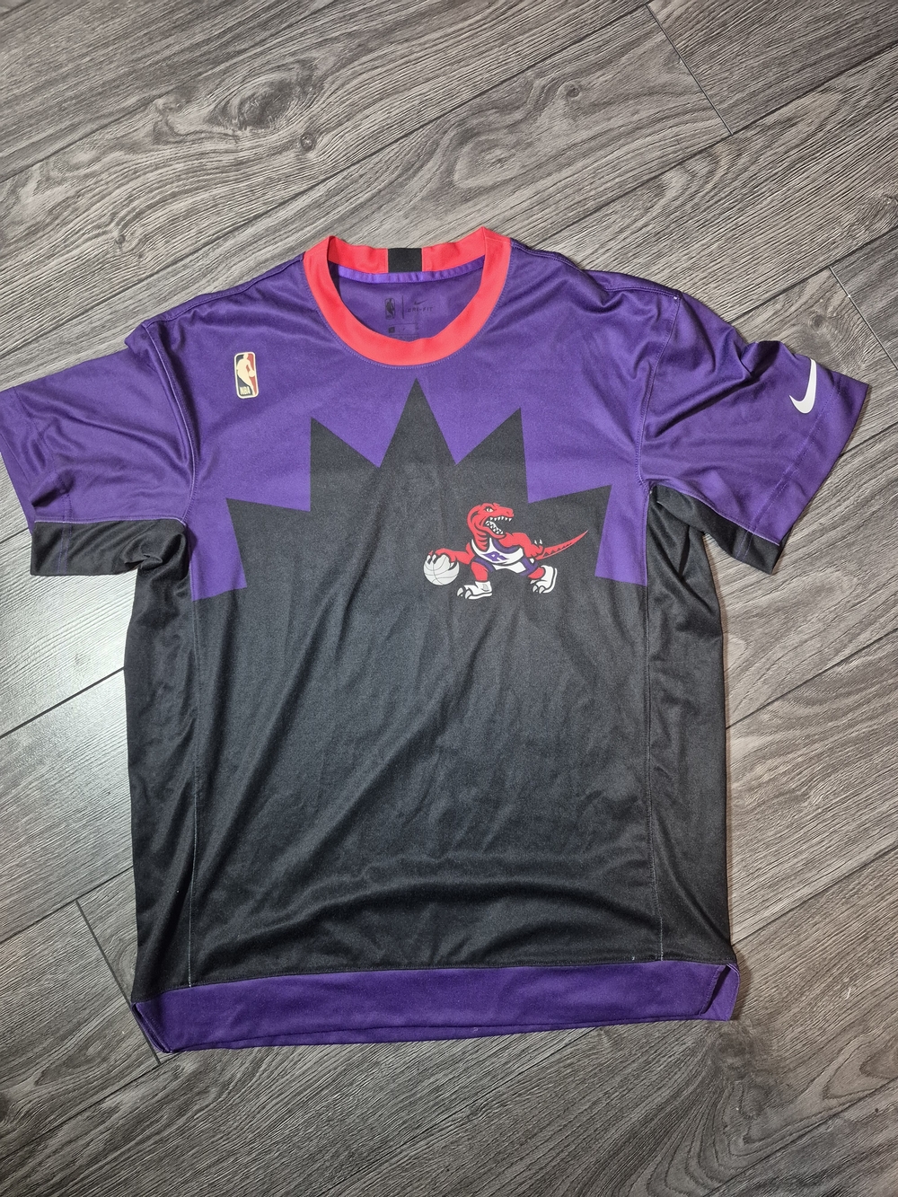 Nike Toronto Raptors Hardwood Classics Dri-FIT Shooting Shirt Retro Dino - NBA